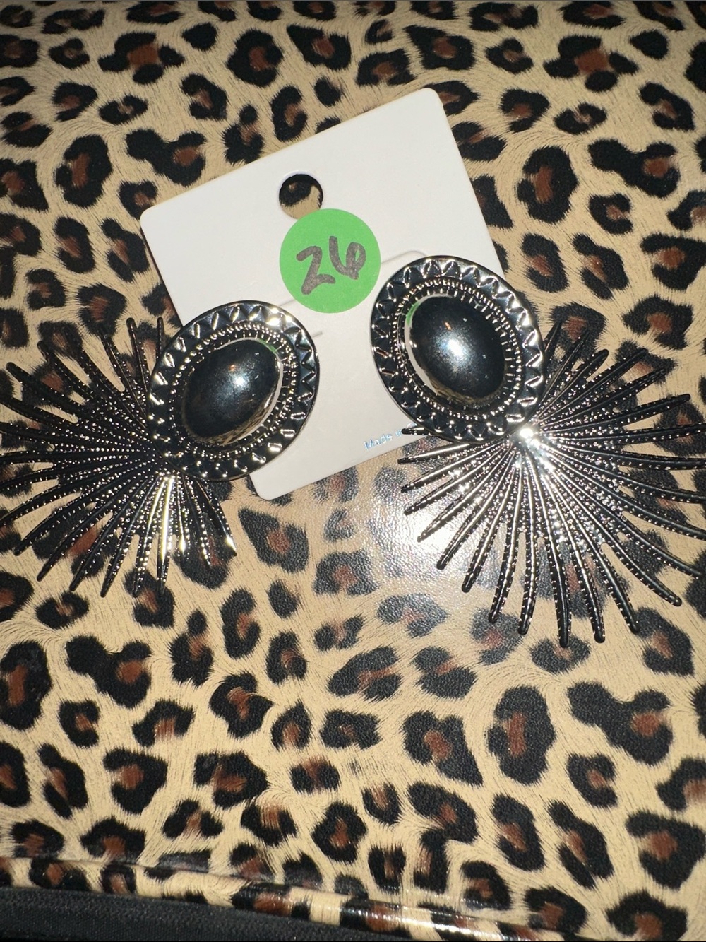 Radiant Silver tone Sunburst Statement Earrings - Women Jewelry
